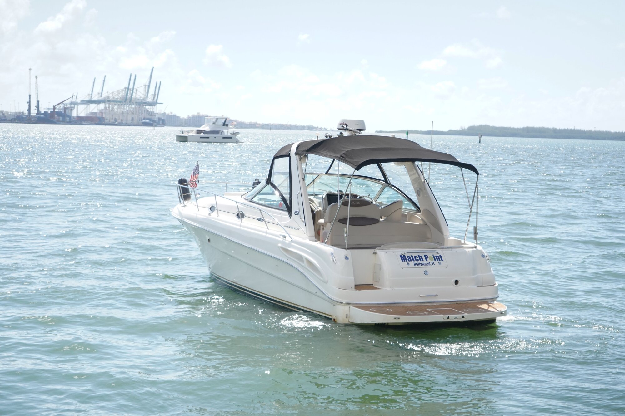 37ft Sundancer Miami yacht rental 6
