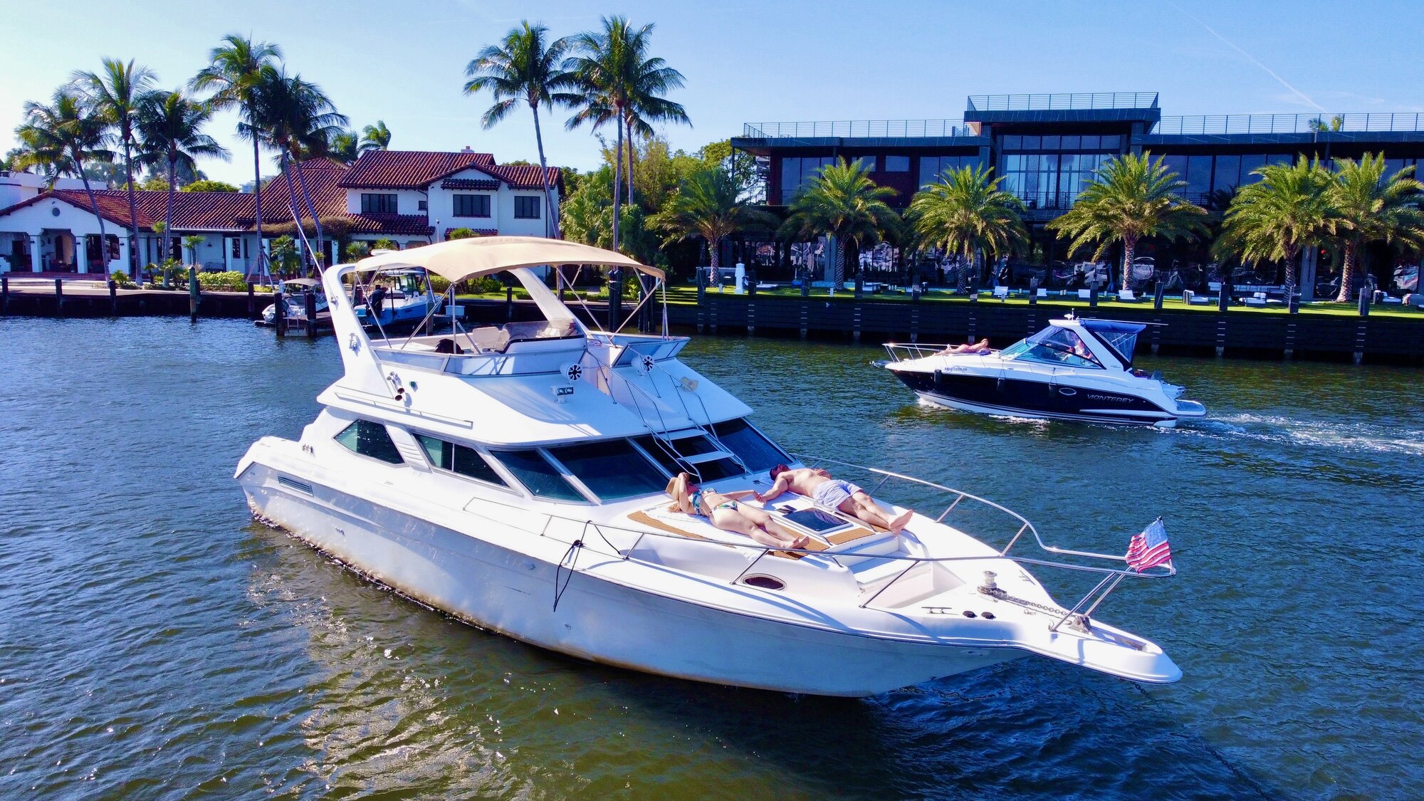48ft Sea Ray Flybridge Miami yacht rental 3
