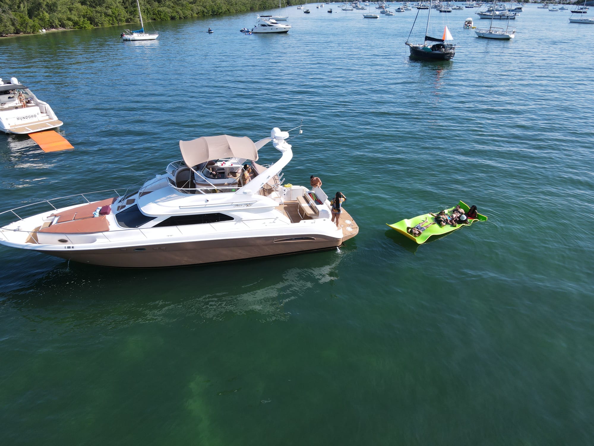 50ft Sedan Flybridge Miami yacht rental 2