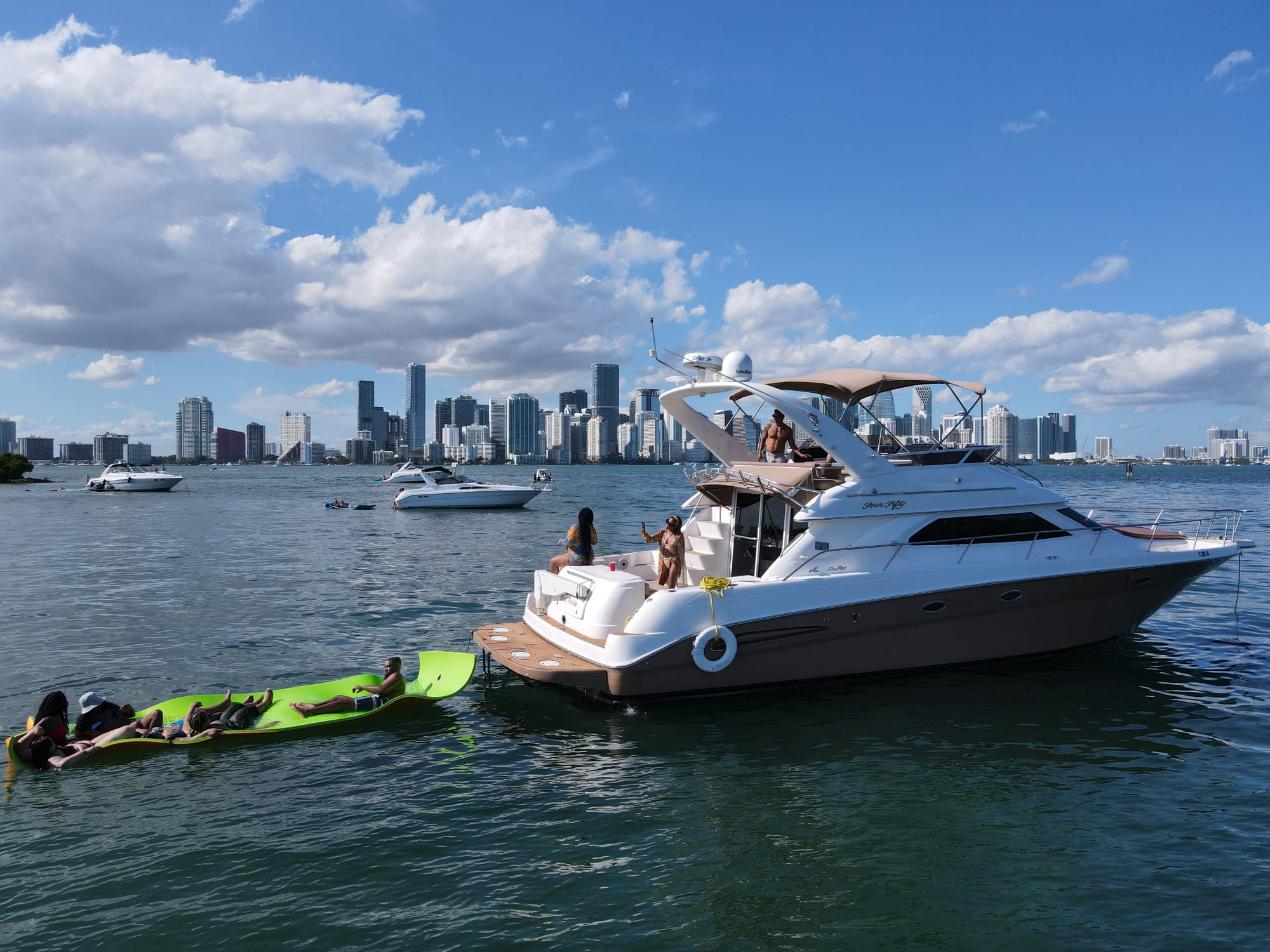 50ft Sedan Flybridge Miami yacht rental 4